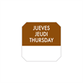 SAMOLJEPLJIVA ETIKETA "THURSDAY" 2,5x2,5 CM SMEĐA 1000/1