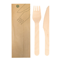 DRVENI PRIBOR ZA JELO SET 2/1 (VILICA, NOŽ) 16 CM NATURAL 100/1