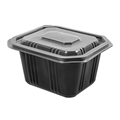 PLASTIČNA POSUDA CRNA S POKLOPCEM 500 ML 13,9x11,9x6 CM 50/1