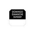SAMOLJEPLJIVA ETIKETA "SUNDAY" 2,5x2,5 CM CRNA 1000/1