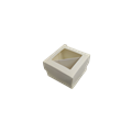 KUTIJA S PROZOROM BOJE BJELOKOSTI 7x7x4 CM