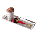 MINI PLASTIČNA TACNA ZA FINGER FOOD 19x6,5x1,2 CM SREBRNA 50/1