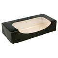KARTONSKA KUTIJA + POKLOPAC SA PROZOROM 20X9X4,5 CM CRNA