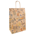 PAPIRNATA VREĆICA S RUČKOM VINTAGE 26+14X32 CM SMEĐA