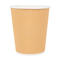 PAPIRNATA ČAŠA 240 ML Ø8/5,6x9,2 CM SMEĐA REBRASTA 25/1