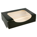 KARTONSKA KUTIJA + POKLOPAC SA PROZOROM 20X12X4,5 CM CRNA