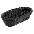 OVALNA PLETENA KOŠARA 23x9x8 CM CRNA