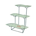 STALAK INOX + 3 STAKLENE TACNE 70x60x50 CM