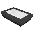 KARTONSKA KUTIJA + POKLOPAC SA PROZOROM 1300 ML 21X14X5 CM CRNA