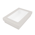 KARTONSKA KUTIJA + POKLOPAC SA PROZOROM 1300 ML 21X14X5 CM BIJELA