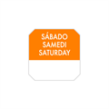 SAMOLJEPLJIVA ETIKETA "SATURDAY" 2,5x2,5 CM NARANČASTA 1000/1