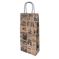PAPIRNATA VREĆICA ZA 2 BOCE NOVINSKI TISAK SMEĐA 18+10x39 CM
