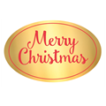 NALJEPNICA "MERRY CHRISTMAS" 5,5X3,5 CM ZLATNA