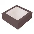 KARTONSKA KUTIJA "THE PACK" S PROZOROM 26x26x8 CM CHOCO SMEĐA
