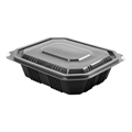 PLASTIČNA POSUDA CRNA S POKLOPCEM 750 ML 19,4X16,4X5 CM 50/1