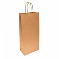 PAPIRNATA VREĆICA S RUČKOM ZA 2 BOCE SMEĐA 18+10x39 CM