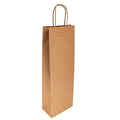 PAPIRNATA VREĆICA S RUČKOM ZA 1 BOCU SMEĐA 14+8x40 CM