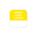 SAMOLJEPLJIVA ETIKETA "TUESDAY" 2,5x2,5 CM ŽUTA 1000/1