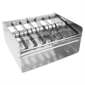 INOX DISPENZER ZA SAMOLJEPLJIVE ETIKETE (VELIČINE 2,5x2,5 CM) SREBRNI