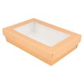 KARTONSKA KUTIJA + POKLOPAC SA PROZOROM 21X14X5 CM SMEĐA