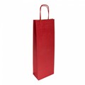 PAPIRNATA VREĆICA S RUČKOM ZA 1 BOCU CRVENA 14+8x40 CM