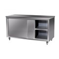 RADNI STOL INOX S KOTAČIMA I VRATIMA 60x120x85 CM