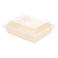 DRVENA POSUDA + PLASTIČNI POKLOPAC 16x12x6 CM SMEĐA