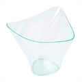 VIŠEKRATNA FINGER FOOD POSUDICA 100 ML 7,7x7,4x6,3 CM PROZIRNO ZELENA 24/1