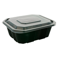 PLASTIČNA POSUDA CRNA S POKLOPCEM 1000 ML 19,4x16,4x6 CM 50/1