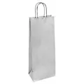 PAPIRNATA VREĆICA S RUČKOM ZA JEDNU BOCU SREBRNA 14+8x40 CM