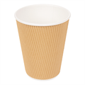 PAPIRNATA ČAŠA 360 ML Ø9/6x11 CM SMEĐA REBRASTA 25/1