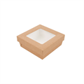KARTONSKA KUTIJA + POKLOPAC SA PROZOROM 500 ML 12X12X5 CM SMEĐA