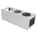 STALAK ZA 3 DISPENZERA ZA UMAK 240/360 ML 23x8,5x8 CM SREBRNI NEHRĐAJUĆI ČELIK