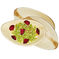 OVALNI TANJUR "ARECA" 26x16x2,5 CM NATURAL 25/1