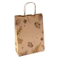 PAPIRNATA VREĆICA S RUČKOM 26+14x32 CM SMEĐA S UZORKOM