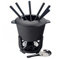 KOMPLET ZA FONDUE CRNI 16,8x17,5 CM