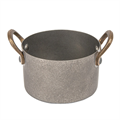 MINI INOX LONAC S RUČKAMA 300 ML Ø 9x5,25 CM SREBRNI