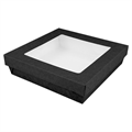 KARTONSKA KUTIJA "THEPACK" S PROZOROM 1000 ML 18,5x18,5x4 CM CRNA