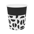 PAPIRNATA ČAŠA ZA TOPLE NAPITKE 180 ML O7,2/5,3x7,8 CM CRNO BIJELA 50/1