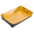 DVOSTRANA POSUDA ZA KOLAČE/PRALINE 13x9x3,5 CM ZLATNO - CRNA