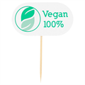 OZNAKA VEGAN 8 CM BIJELA 100/1