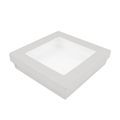 KARTONSKA KUTIJA + POKLOPAC SA PROZOROM 1000 ML 18,5X18,5X4 CM BIJELA