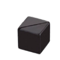 DEKORATIVNA KOCKA/DRŽAČ ZA STOL 2,9 CM AKRIL CRNA