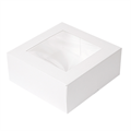 KARTONSKA KUTIJA S POKLOPCEM S PROZOROM 18x18x7,5 CM BIJELA