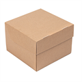 KARTONSKA KUTIJA ZA HAMBURGER MENU XXL "THEPACK" 15,5x15,5x11,5 CM NATURAL 50/1