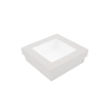 KARTONSKA KUTIJA + POKLOPAC SA PROZOROM 750 ML 14X14X5 CM BIJELA