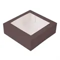 KARTONSKA KUTIJA "THE PACK" S PROZOROM 28X28X10CM CHOCO SMEĐA