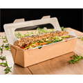 KARTONSKA KUTIJA S PROZOROM ZA SENDVIČ (SANDWICH) "THEPACK" 27,5x8x6,2 CM NATURAL