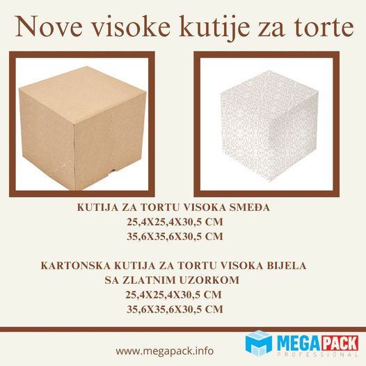 VISOKE KUTIJE ZA TORTE