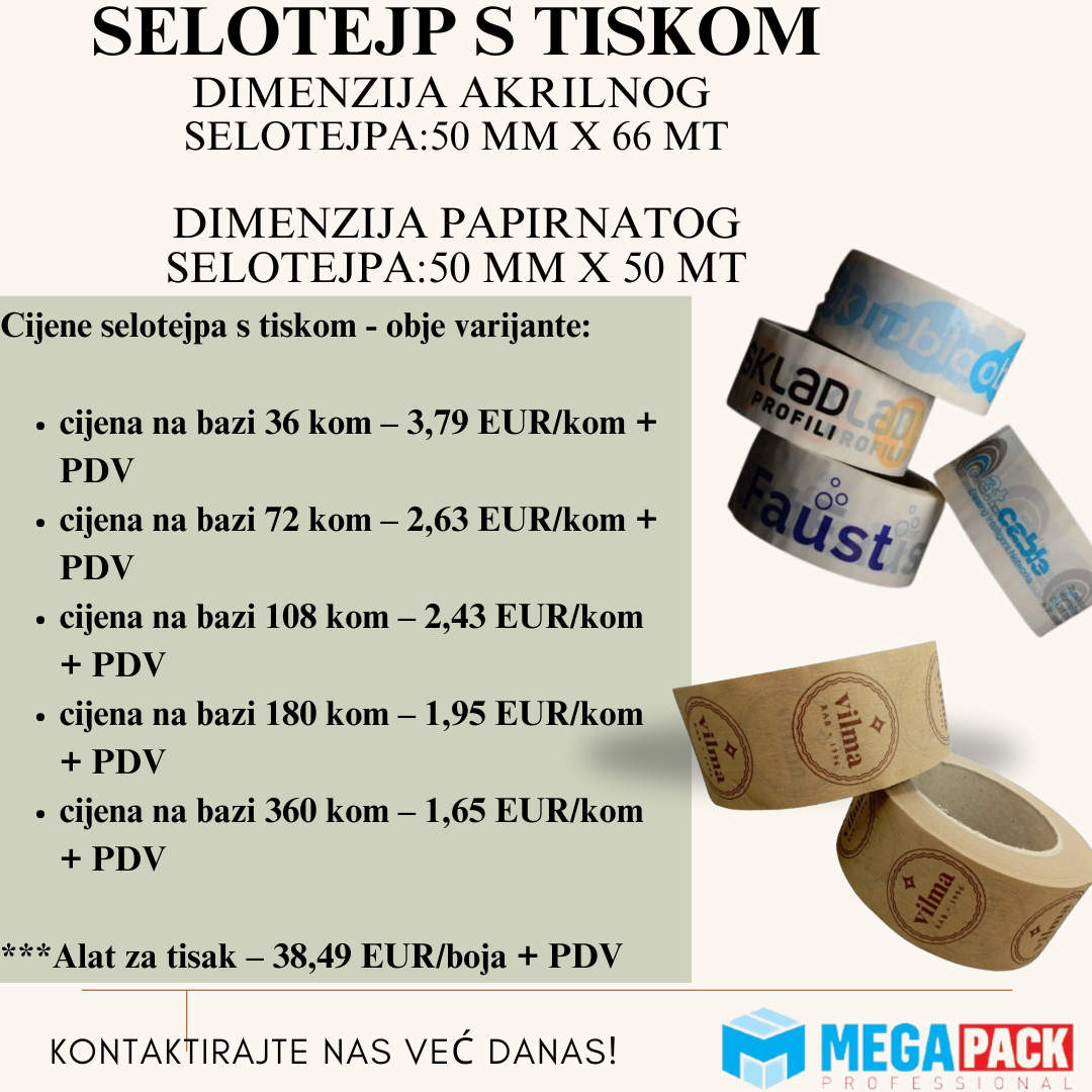 Personalizirani selotejp s tiskom